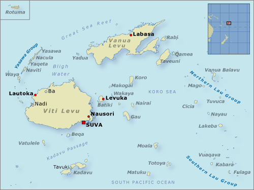 Map Of Fiji And New Zealand The Fiji Islands – Fijians – Te Ara Encyclopedia Of New Zealand