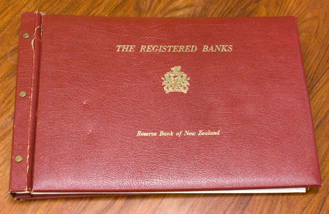 Reserve Bank register of banks