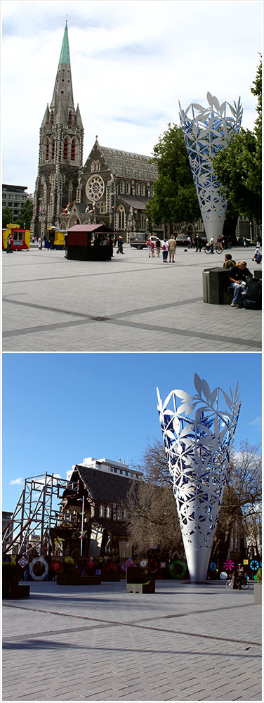 Cathedral Square, 2006 and 2014