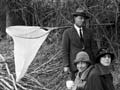 Picnickers with net