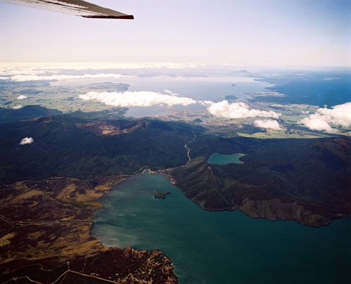 Lakes Rotoaira and Rotopounamu