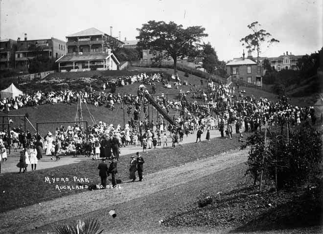 Myers Park, Auckland, around 1917