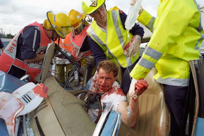 Helping an injured motorist