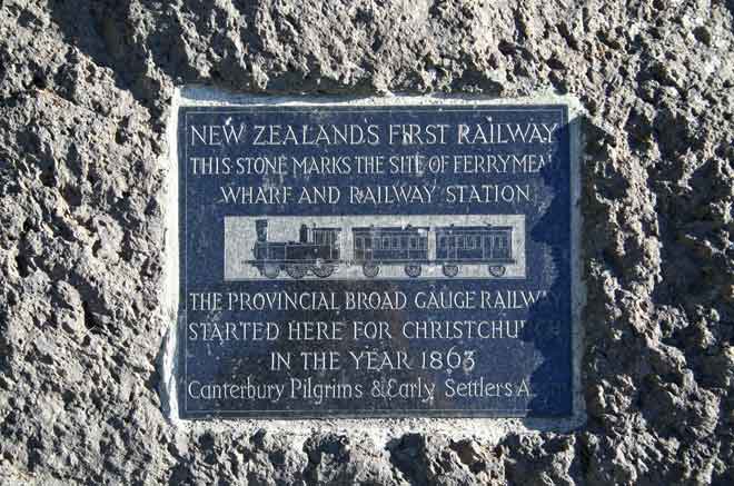 Plaque at Ferrymead