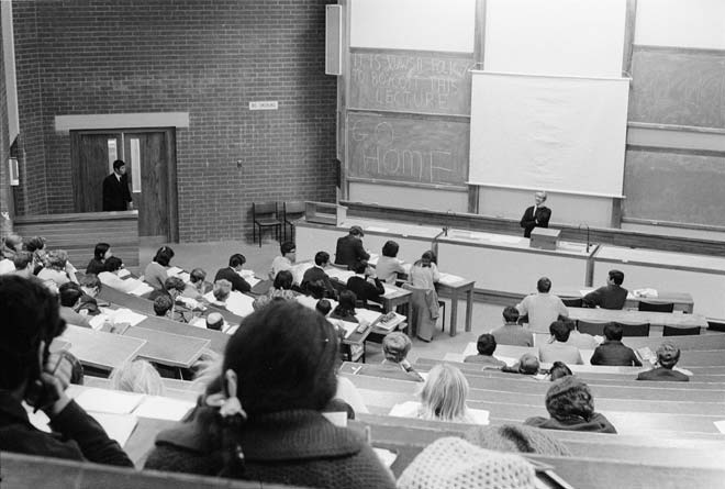 Economics lecture, 1970