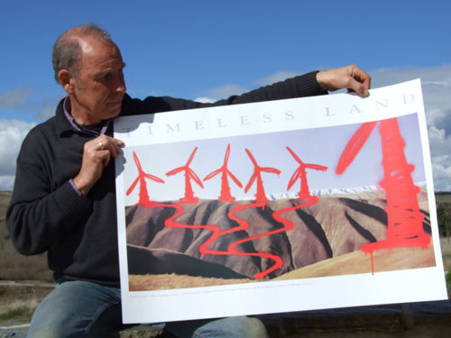 Wind farm protest poster