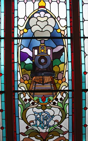 Stained glass window, Dunedin railway station