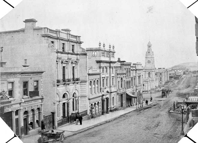 Princes Street, Dunedin, around 1870