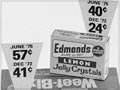 Prices for grocery products 1972 and 1975