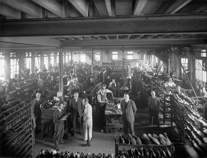 Footwear factory, 1920s
