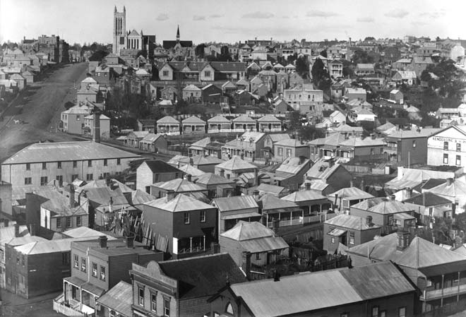 Slum housing, Auckland, 1905