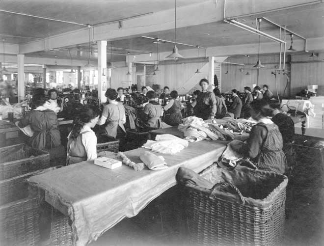 Clothing company workroom