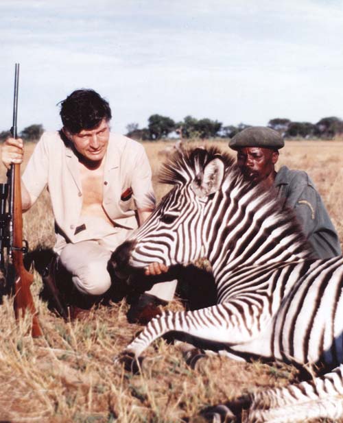 Colin Murdoch with zebra