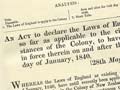 English Laws Act 1858