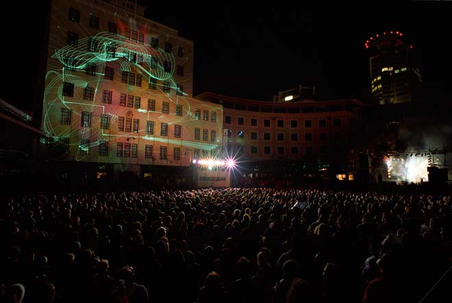 Civic Square crowd