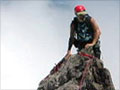 Rock climbing on Mt Taranaki