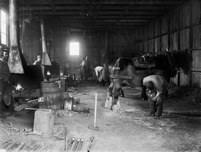 Blacksmith and forge