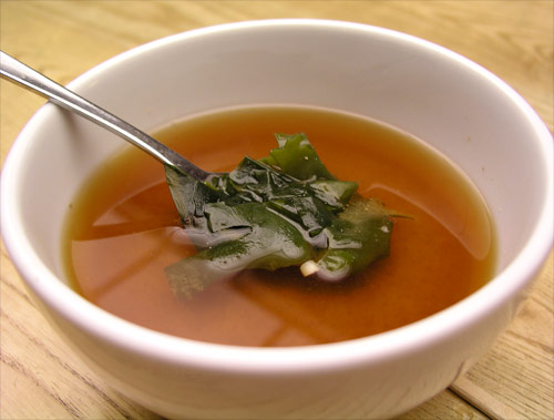 Wakame in soup