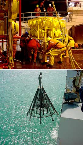 Sea-floor sampling equipment