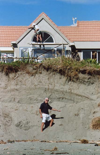 Sandy beach erosion 