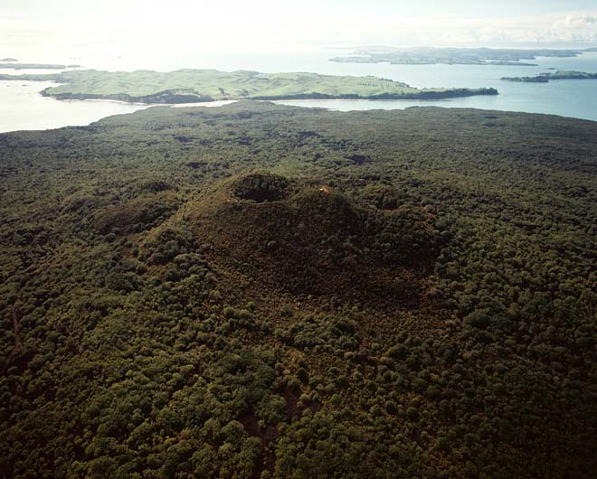 Aerial view of Rangitoto 