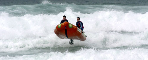 The inflatable rescue boat