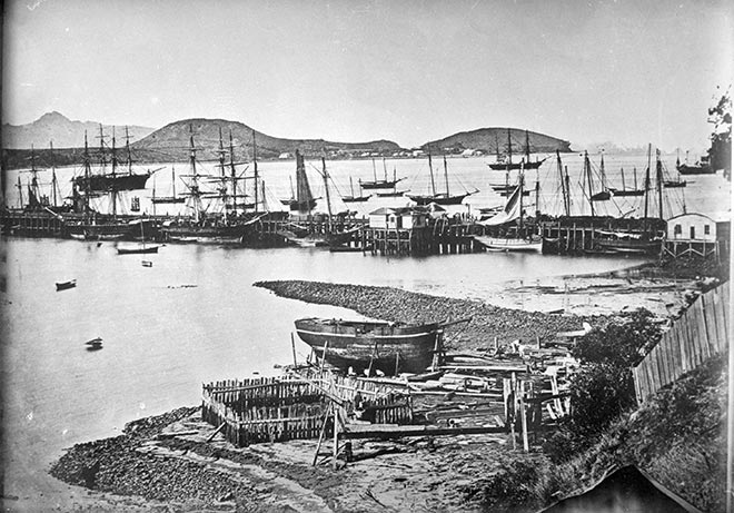 Auckland waterfront, 1864