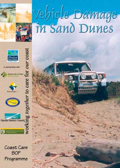 Pamphlet on vehicle damage to sand dunes