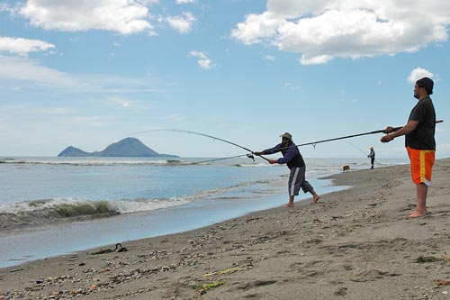 Fishing for kahawai
