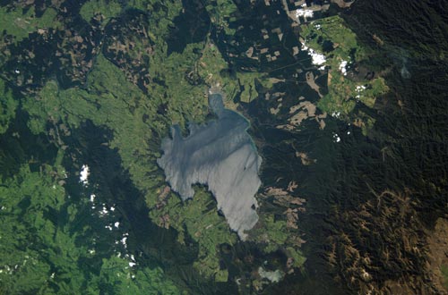 Aerial view of Lake Taupō