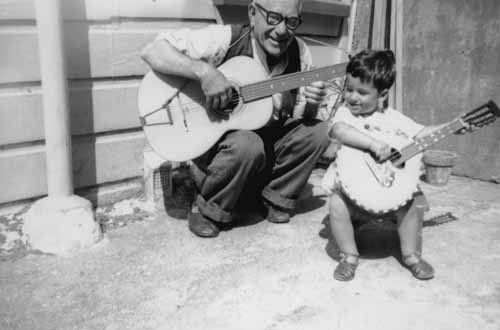 Making music, Tasman Street, Wellington, 1964 