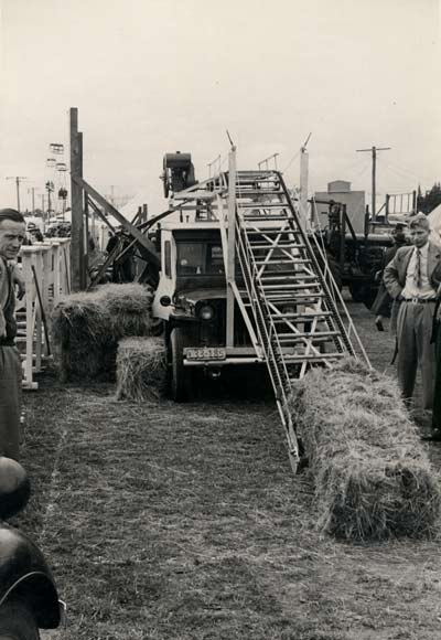 Jeep-towed hay baler