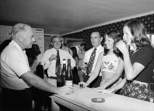 Wine tasting, 1975 