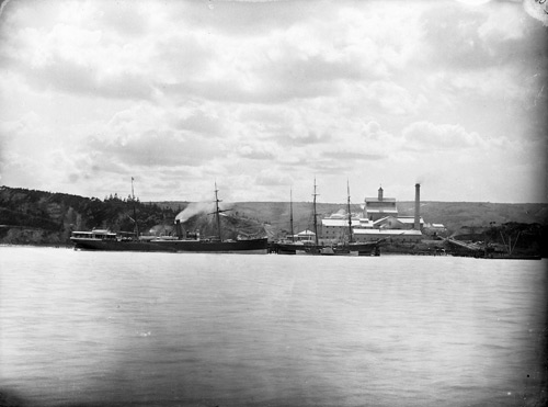 Ships at the Colonial Sugar Company’s refinery