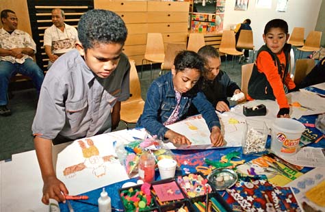 Children drawing Fiji