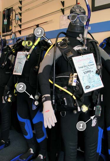 Modern diving equipment 
