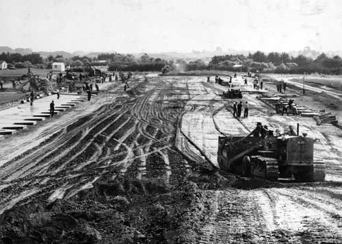 Ōhakea airfield runway work, 1942