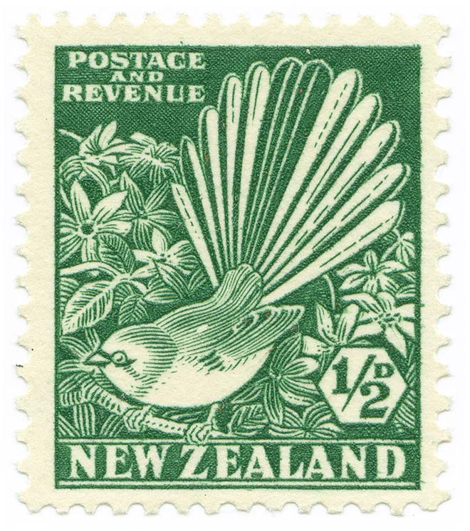 Fantail Stamp Small Forest Birds Te Ara Encyclopedia Of New Zealand