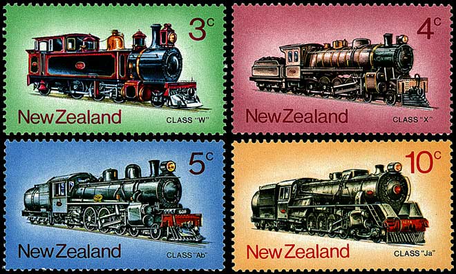 Steam-locomotive stamps