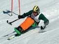 Disabled skiers