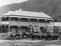 Carts loaded with wool bales, Kurīpāpango, 1910