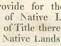 Native Lands Act 1862