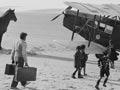 Biplane at Bruce Bay, 1935