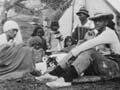 Patients, typhoid camp, Maungapōhatu, 1924