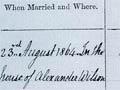 Marriage certificate, 1864