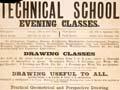 Wellington Technical School poster, 1895
