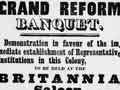 Grand reform banquet poster, 1849