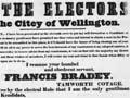 Wellington city election, 1853 
