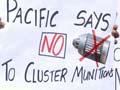 Protesting against cluster munitions