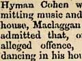 Music and dancing banned, 1868